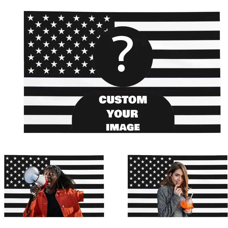 Custom Print 40x60 in America Flag Tapestry - Personalized Image Design, Modern Stripe Design, Tapestry Wall Mural, Bedroom Decor, Room Accessories, Mother Day Gift Ideas, Home Decor Wall Hanging Gift for Boyfriend