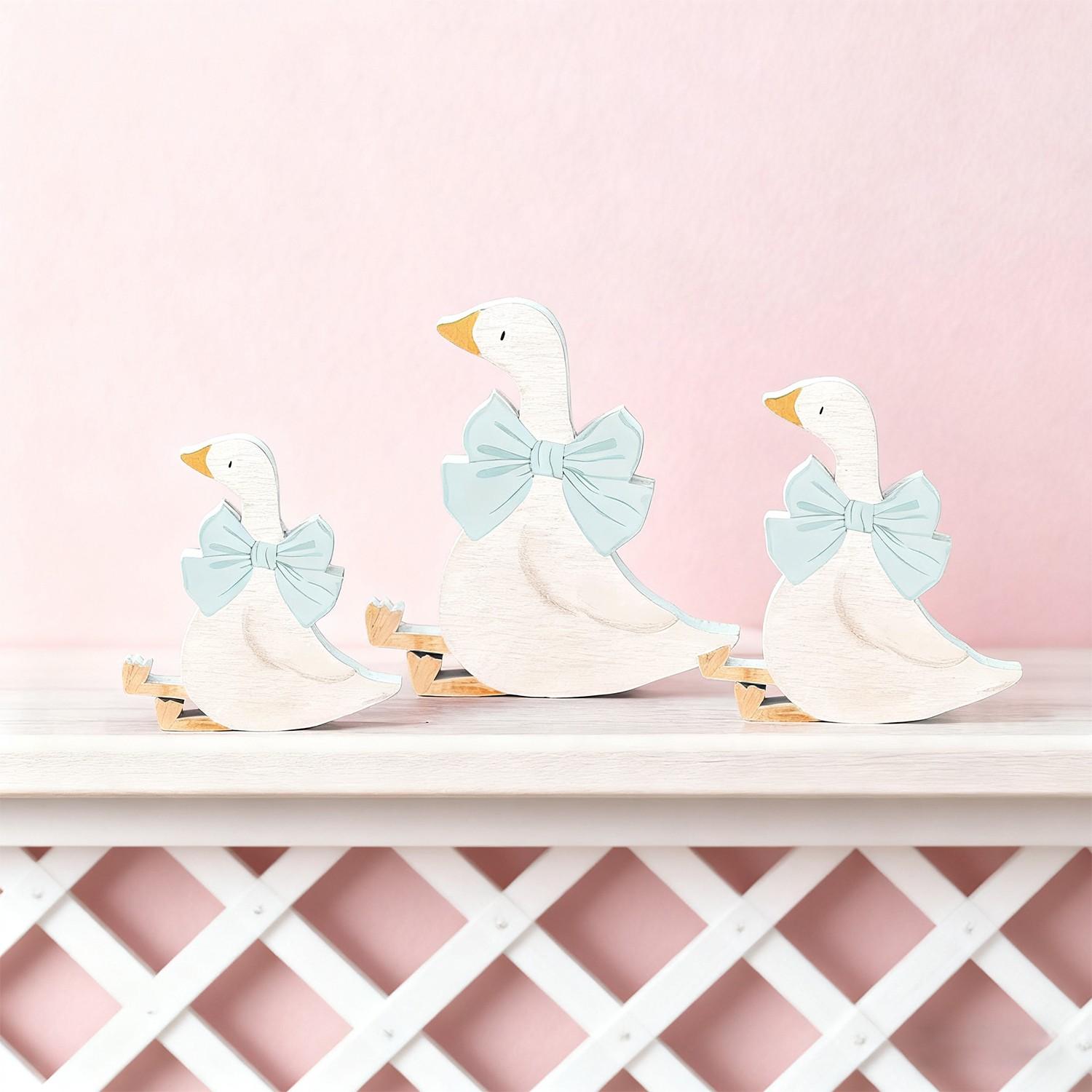 3 Piece Set Goose Birthday Party Decor Bow PVC Material Baby Shower Decoration Party Decoration Supplies Fun Dining Table Centerpiece Gift Layered Tray