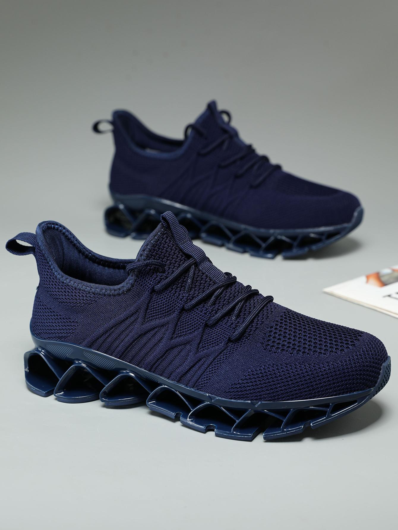 Men's Running Shoes Blade Tennis Walking Fashion Sneakers Breathable NonSlip Gym Sports Work Trainers,Knitted Mesh Breathable AndComfortable Platform Sneakers Runner Training Footwear Boy Athletic Closed Casual