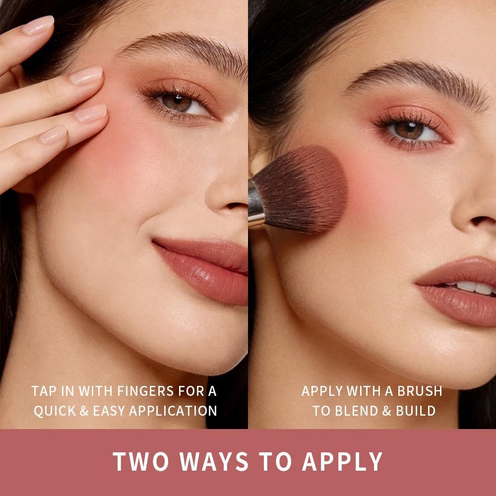 Matte Bouncy Blush, Cream-to-Powder, Blurs Pores, Buildable, Long-Lasting, Lightweight Blush for Girls and Women, Cosmetics Products