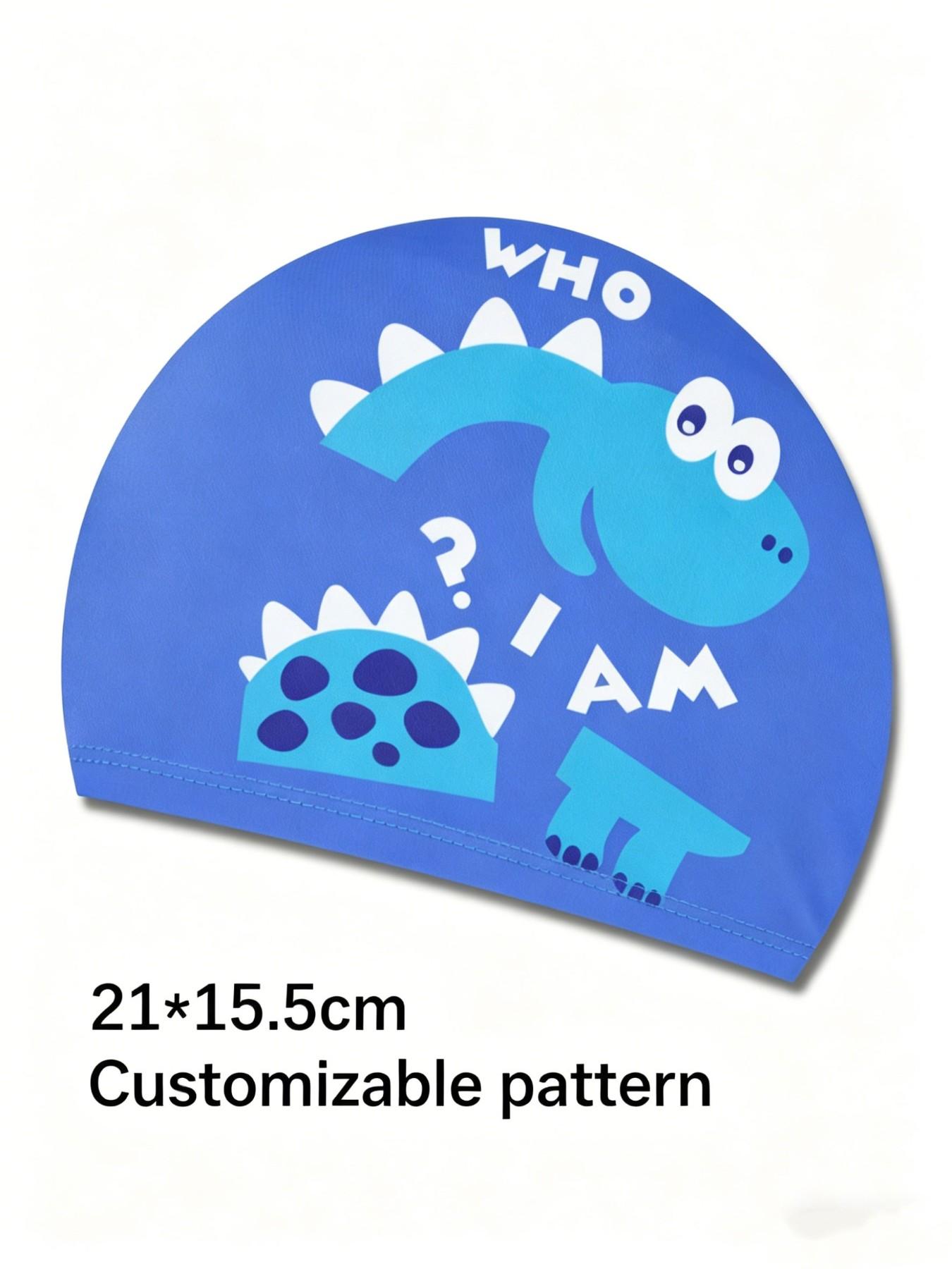 Kids Cartoon Swim Cap, Cute and Fashionable, Comfortable and Non-Pressing, Breathable Swimming Hat, Direct Factory Sale, Paper Card Packaging