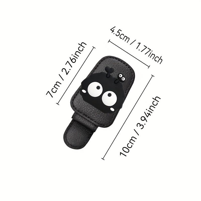 Car Sun Visor Eyeglass Holder, Cute Coal Spirit Design, Strong Magnetic Stand, Car Interior Accessory (), Fun Design, Safe Magnetic Fixing