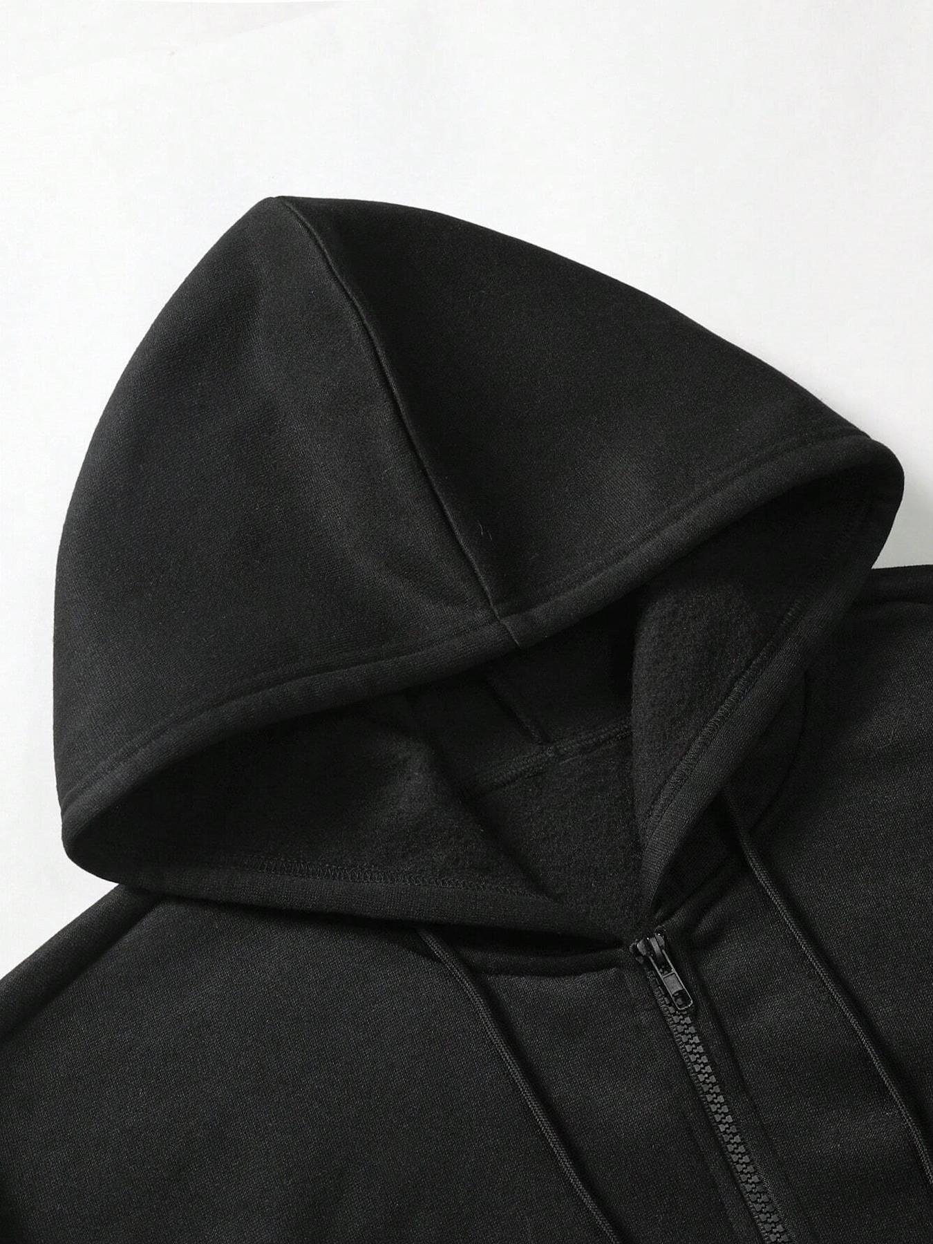 Women's Zipper Drawstring Hoodie, Long Sleeve Pocket Detail, Loose-Fit Casual Sweatshirt for Fall & Winter, Outdoor & Daily Wear