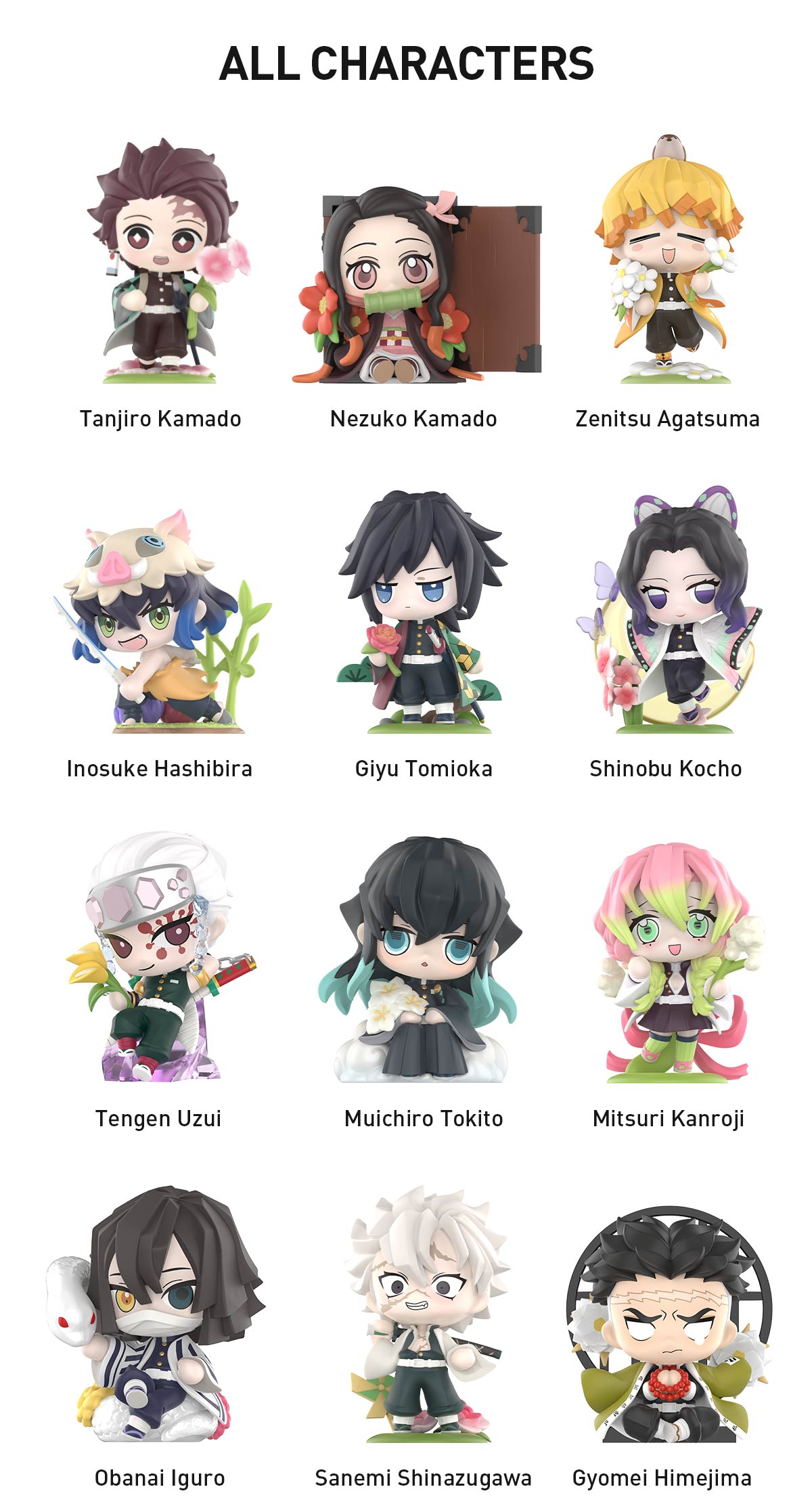 POP MART Kimetsu no Yaiba Birth Flower Series Figures, Blind Box, Mystery Box POP MART Kimetsu no Yaiba Birth Flower Series Figures, Blind Box, Mystery Box