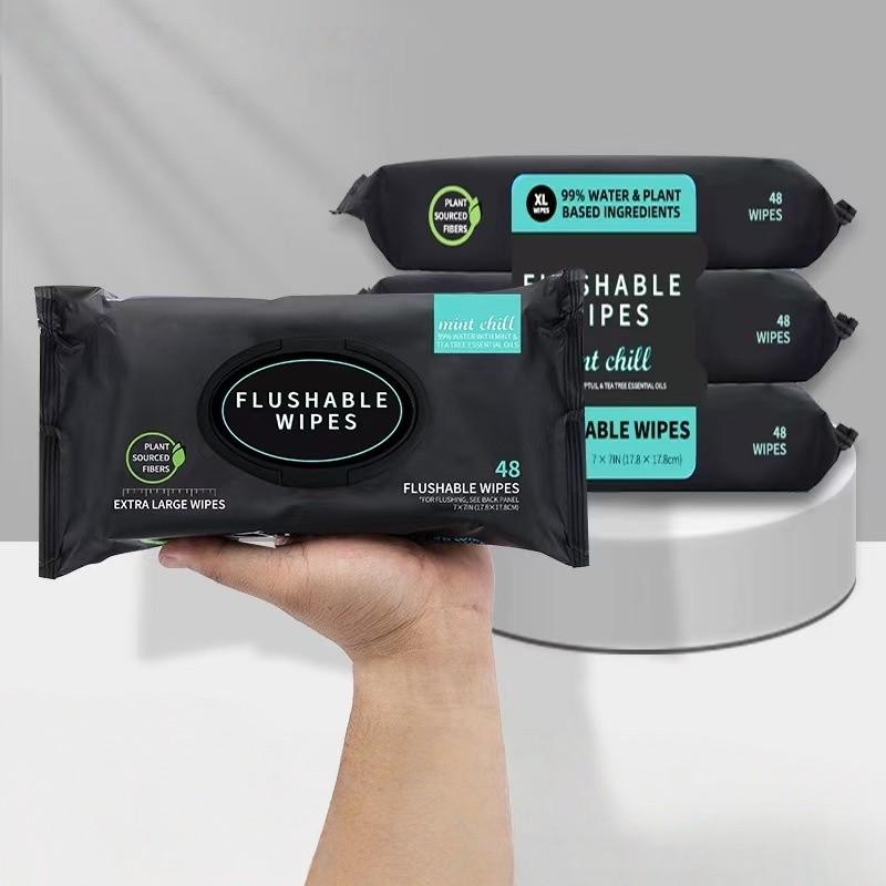 Flushable Wet Toilet Paper, Gentle on Skin, Strong Cleaning, Flushable, Septic System Friendly, 1 Pack or 3 Packs Available