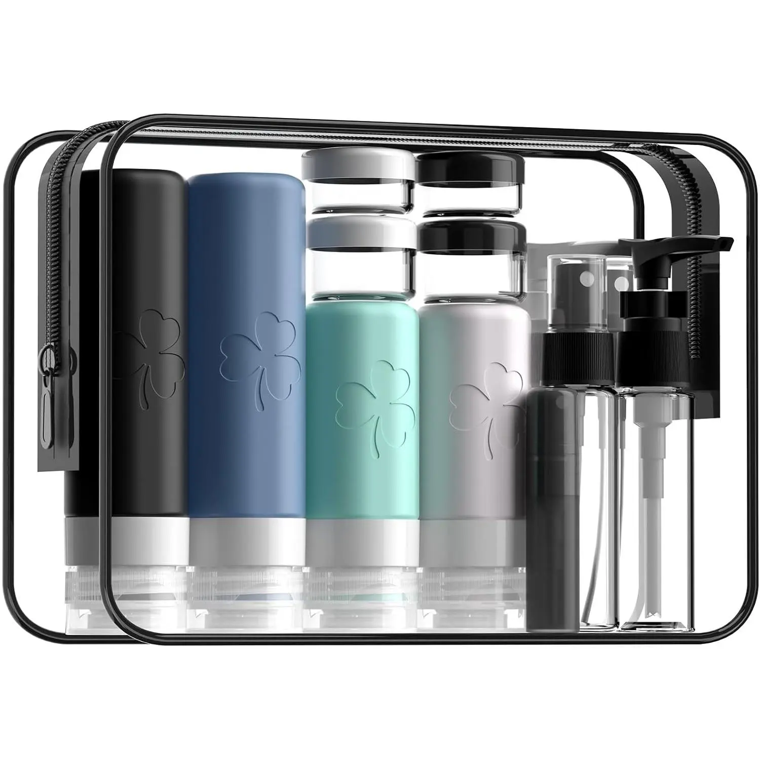23 Pack Travel Bottles for Toiletries, TSA Approved Silicone Travel Size Toiletries with Toiletry Bag, BPA Free Leak Proof Refillable Travel Essentials for Liquids Shampoo Conditioner Lotion