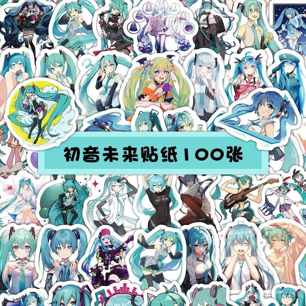 2026 New hot item 103Pcs/set New Anime Hatsune Miku Rin Len KAITO Luka kawaii Figure Waterproof sticker model toys DIY Hand account stickers Gifts