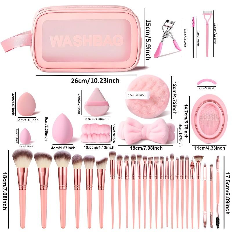 Professional Makeup Brush Set, Multifunctional Cosmetic Tools Kit, Includes Makeup Box, Foundation Brushes, Eyeshadow Brushes, Eye and Face Makeup Brushes
