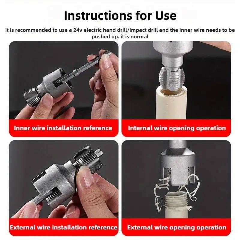 Efficient Pipe Threading Tool Set, Durable Alloy Steel Construction, Precision Internal & External Thread Cutting for PVC Ppr Pipes