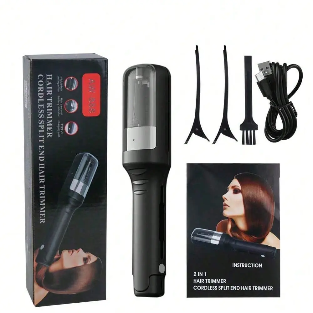 Rechargeable Split Hair Trimmer, Portable Wireless Hair Clipper, Ideal for Home and Outdoor Travel, Hair Care Tool
