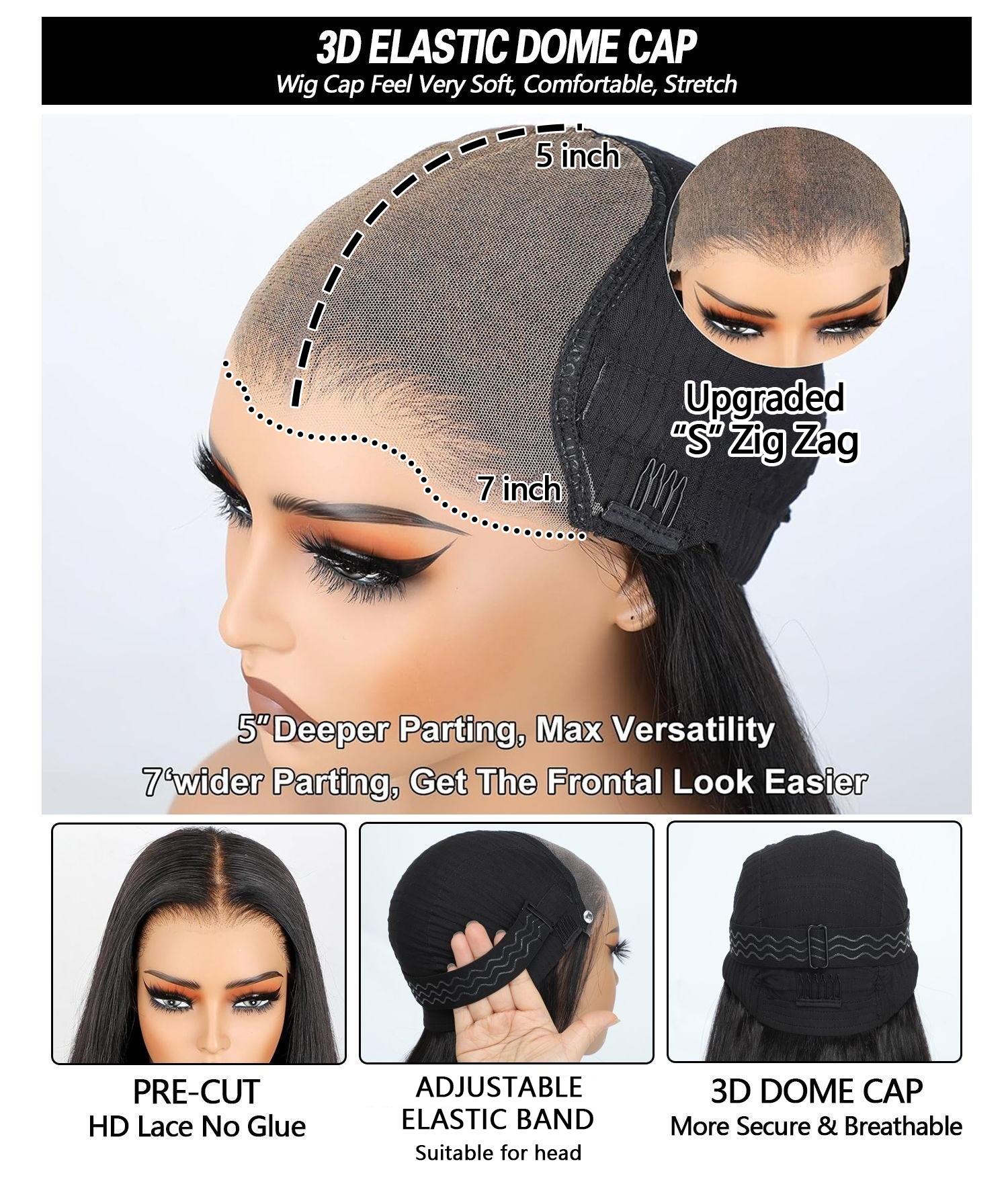 QUANDIAN Pre Cut Lace Ready Go Glueless Wig 7x5 Lace Front Wigs Human Hair Body Wave Wig 200% Density Glueless Wigs Begibber Friendly Springtok QUANDIAN Pre Cut Lace Ready Go Glueless Wig 7x5 Lace Front Wigs Human Hair Body Wave Wig 200% Density Glueless Wigs Begibber Friendly Springtok