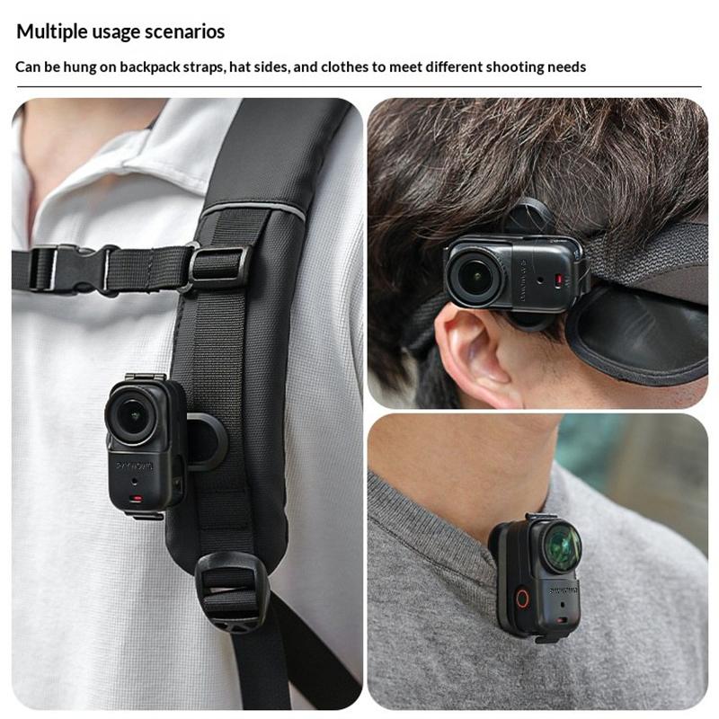 Raywowo Osmo Nano Backpack Clip Rotatable Quick Release Camera Mount For Action Cameras Compatible With DJI Osmo Pocket 3 Pocket 2 And Smartphone Vlogging