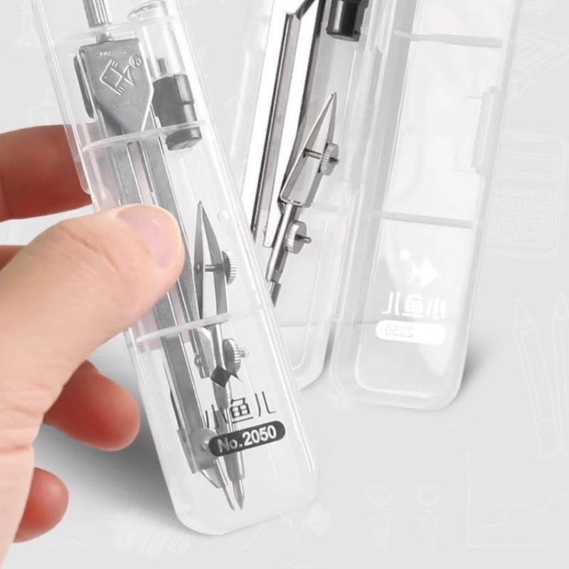 Geometric Precision Metal Compass, Professional Drawing Tool, Locking Adjustable Arm, Pencil Replacement, Ideal for Engineering, Construction, Architecture, Stem Tests, Woodworking