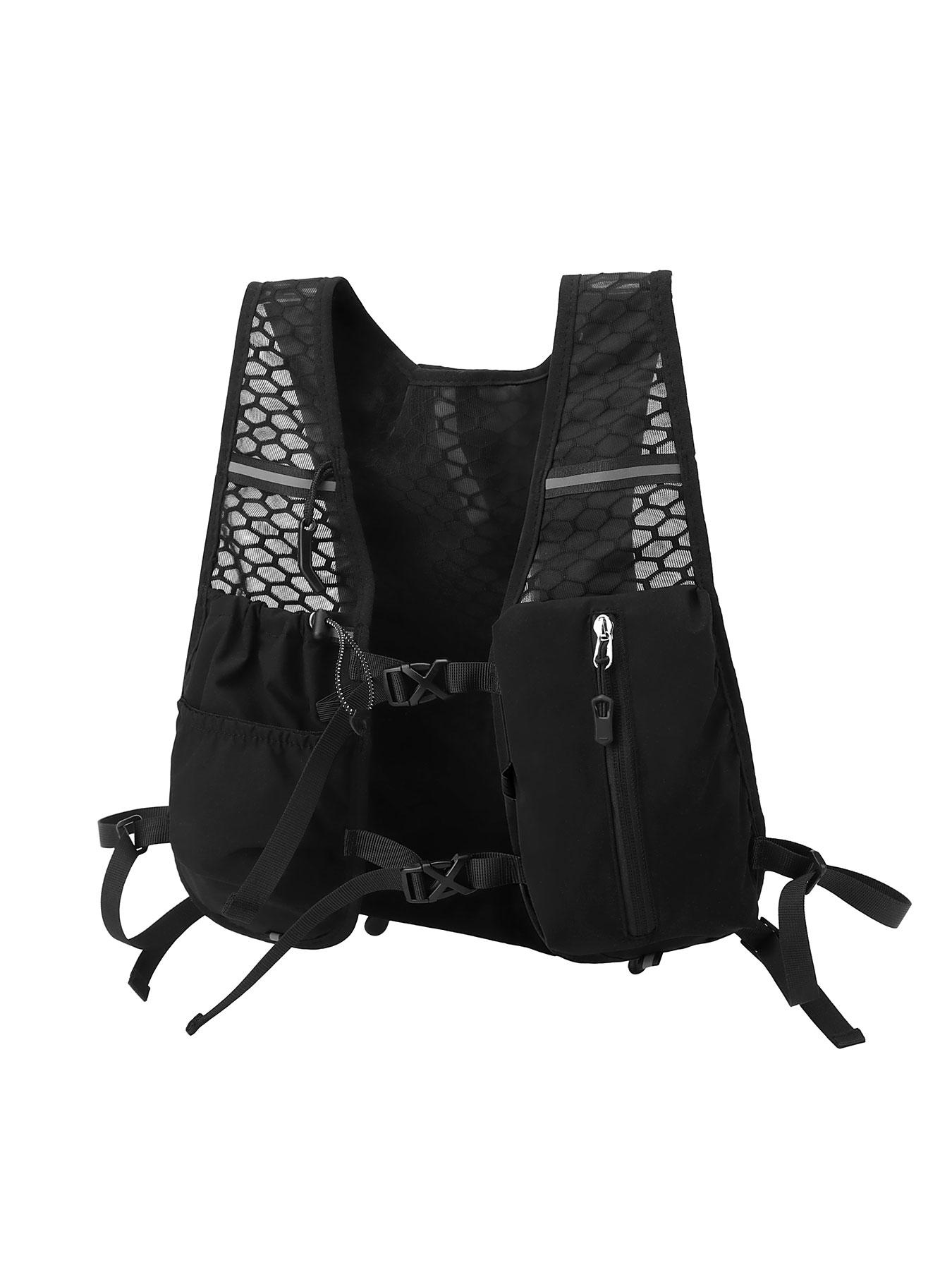 Running Hydration Bladder Backpack, Multi-Functional Skin Pack for Cycling & Fitness, Breathable Reflective Vest for Men & Women, Jogging Equipment