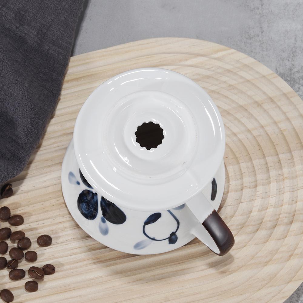 Ceramic V60 Cone Hand Brew Coffee Set Coffee Filter Cup, Hand Painted Japanese Filter Cup Drip Filter