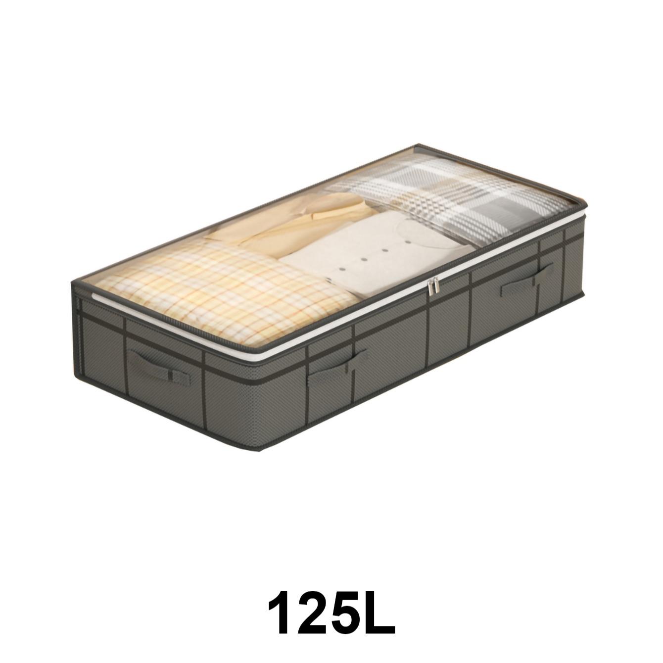 Under Bed Clothes Storage Bag, Quilt Storage Box, Bedroom Organizer, Visible Window with Handle, Waterproof Dustproof Large Capacity