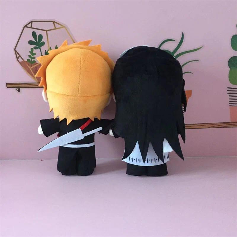 Bleach Anime Soft Fabric Stuffed Plush Toys - 20cm Kurosaki Ichigo, Kuchiki Rukia, Kuchiki Byakuya, Ichimaru Gin Unisex Cosplay Plushies, Christmas Gifts for Classic Toy Enthusiasts