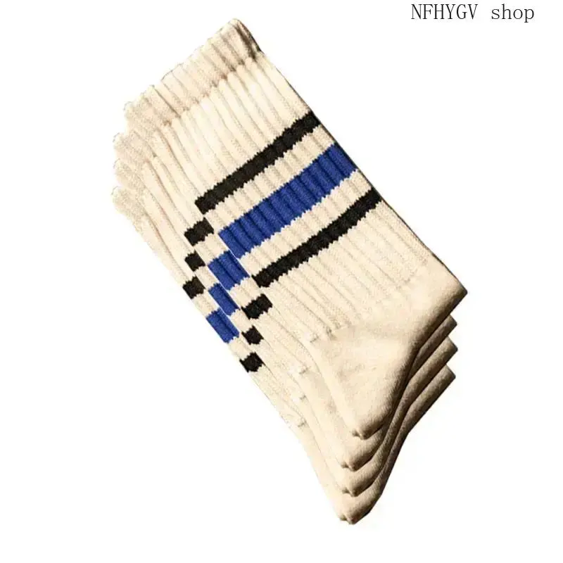 4 Pairs - Blue and Black Stripes