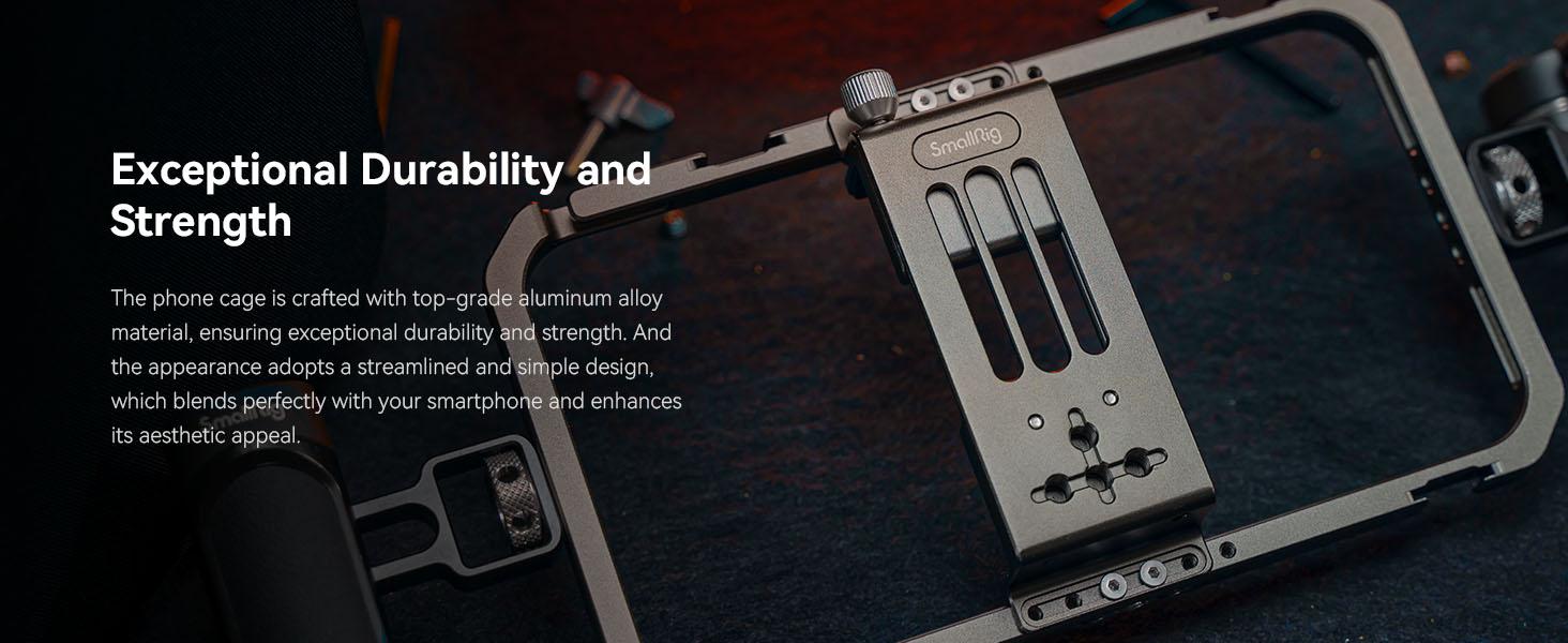 SmallRig Universal Phone Cage, Smartphone Video Rig Kit with Handles, Handheld Filmmaking Vlogging Case Stabilizer for Videomaker, for iPhone for Samsung for Pixel and Other Android Phones for iphone 17 Pro/MAX Selfie Cellphone 4121