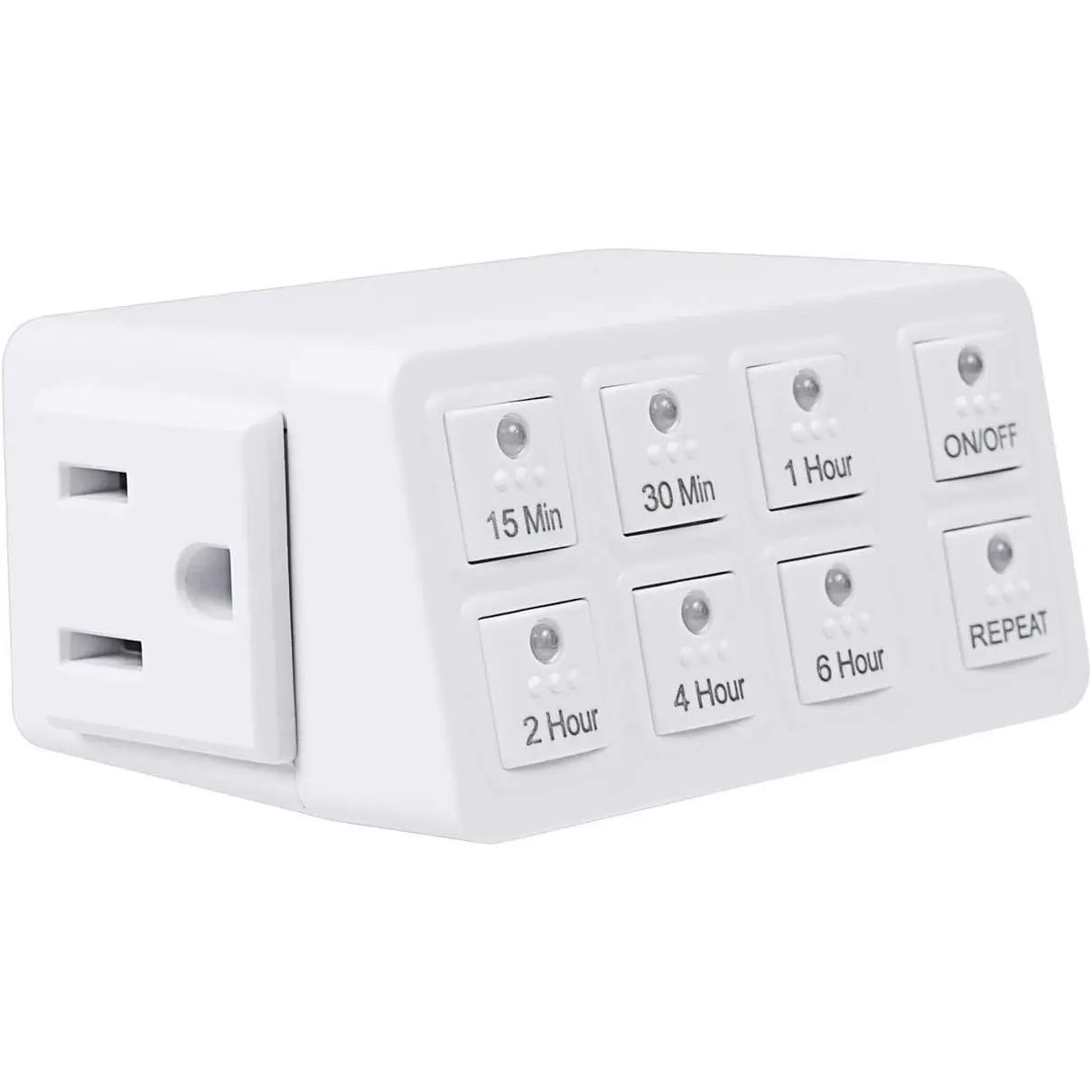Indoor Countdown Timer with Repeat Function, 3-Prong Outlet Timer | Heavy Duty Accurate Compact Size for Charger  , 15A/1875W 1⁄2  ETL Listed