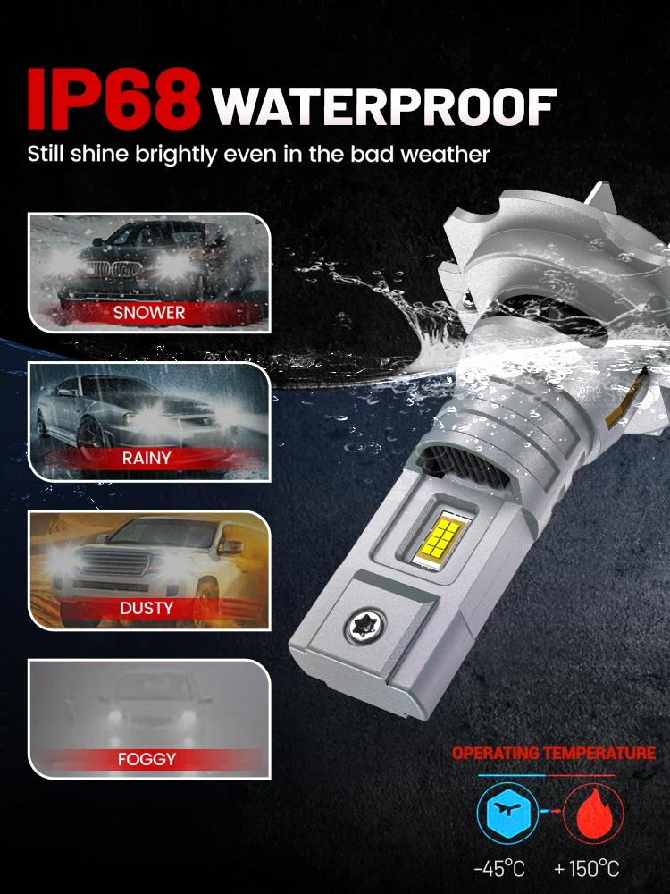 2pcs H7H4 H11 H1 LED Headlight Canbus 50000LM Light Bulbs for Car With Fan Turbo Lamp 6000k Auto LED 9005 HB3 9006 HB4  Light Fog Lamp Plug&Play 12V