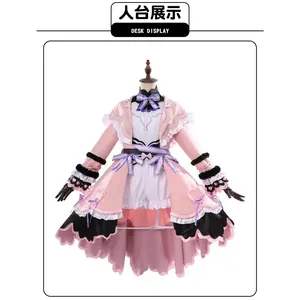 Eyjafjalla Witch Dress Cosplay Costume Wig Game Arknights Adele Nauman Christmas Halloween Party Clothing
