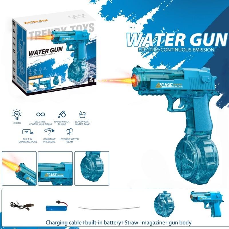 High-Capacity Electric Water Gun Toys with Light, Fast Continuous Shooting, Summer Outdoor Water Toy for Adults & Kids, Ideal Gift for Boys & Girls