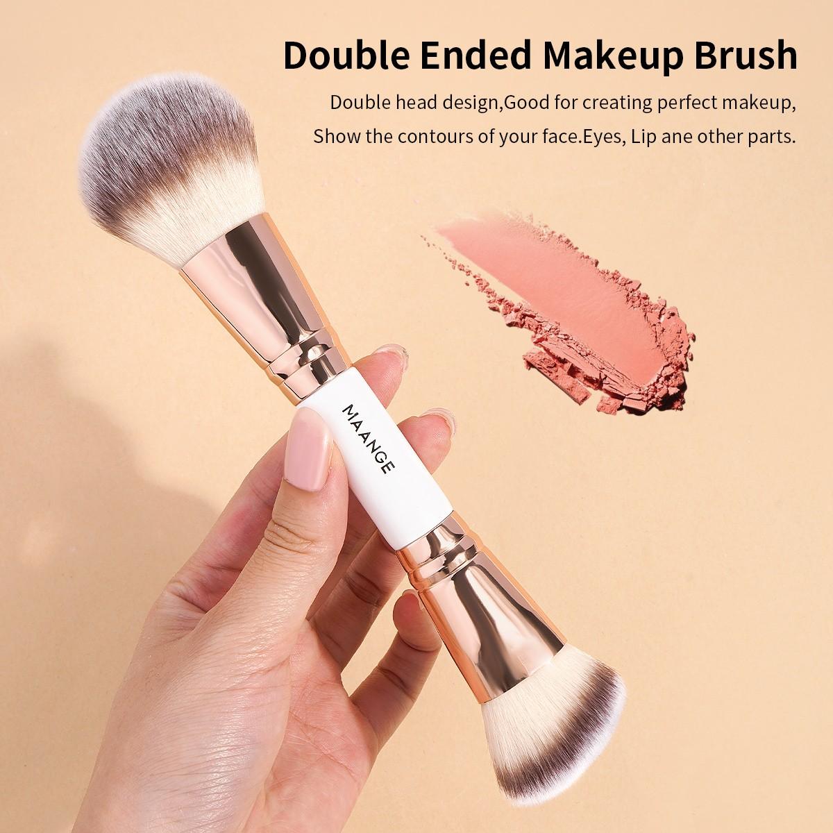 Maange 7-Piece Makeup Brush Set, Cosmetic Brushes, Foundation Brush, Blush Brush, Loose Powder Brush, Eyeshadow Brush, Concealer Brush, Ideal for Home and Travel