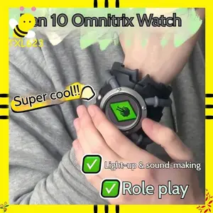 Ben10 Omnitrix Glow-in-the-Dark Watch Children's Popular Toy Projection Sound Watch for Men Fun Animation Derivative Collectible