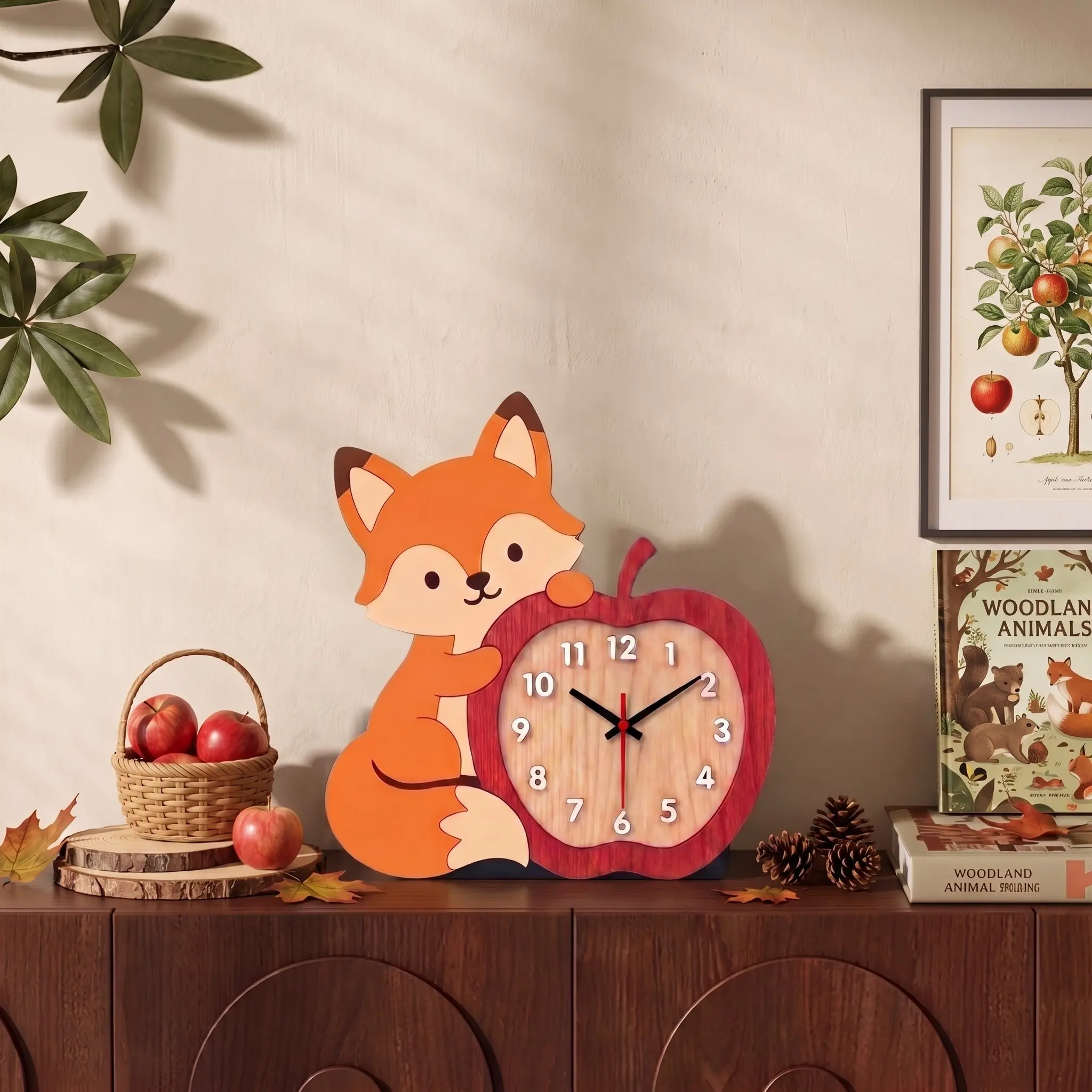 Creative Silent Desktop Clock, Perfect for Home Decor, Gift Idea, No Tick Sound, Suitable for Living Room, Bedroom, Kitchen, Office, Pet Shop