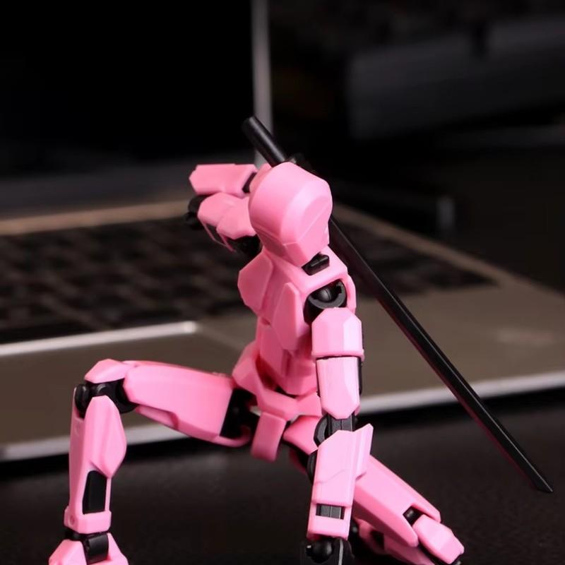 Stress Relief Toy Building Blocks Figure Assembly Model, Multi-Joint Poseable Doll, Construction Gift, Fun Educational Playset