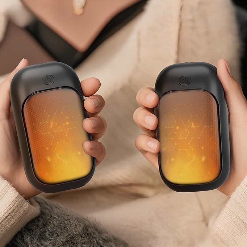 Magnetic Electric Hand Warmer, USB Rechargeable 2 Piece Set, Three Heat Settings, Fast Infrared Heating, Safe Smart Chip, Portable Gift