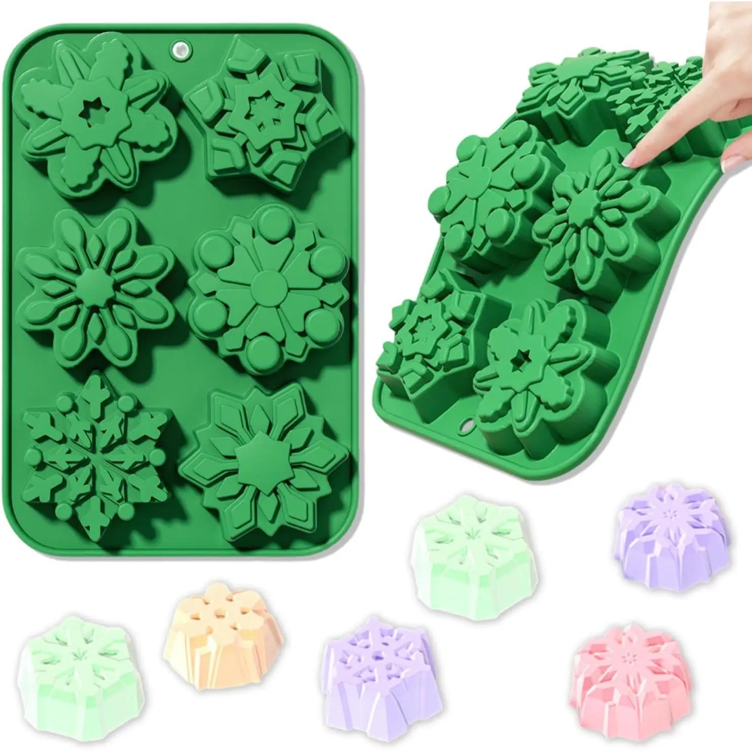 1 count Snowflakes Shape  Molds Christmas  Molds | Thanksgiving Autumn Harvest Festival   Molds,Xmas Various Snowflakes Shape Mold,for Cake Toppers