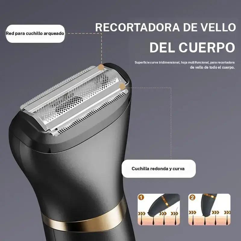 Intelligent electric body shaving device - for trimming underarm hair, groin area, private parts, suitable for both men and women - replaceable head