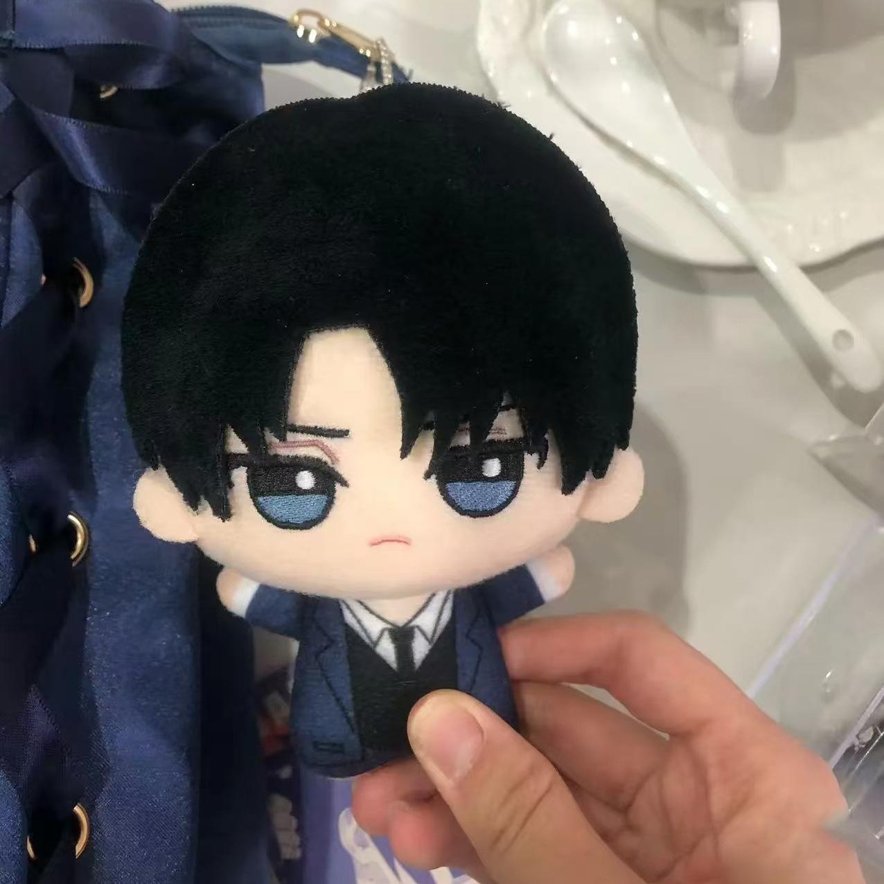 10cm Anime Levi Ackerman Cosplay Plush Doll Pendant Attack On Titan Eren Stuffed Plush Toy Fans Desk Decoration Birthday Gif