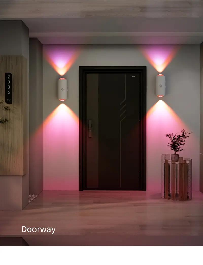 2-Pack Rechargeable RGB LED Motion Sensor Night Lights, Mini Version, with Motion and Light Sensors, Small Wall Lights, Ambient Lights