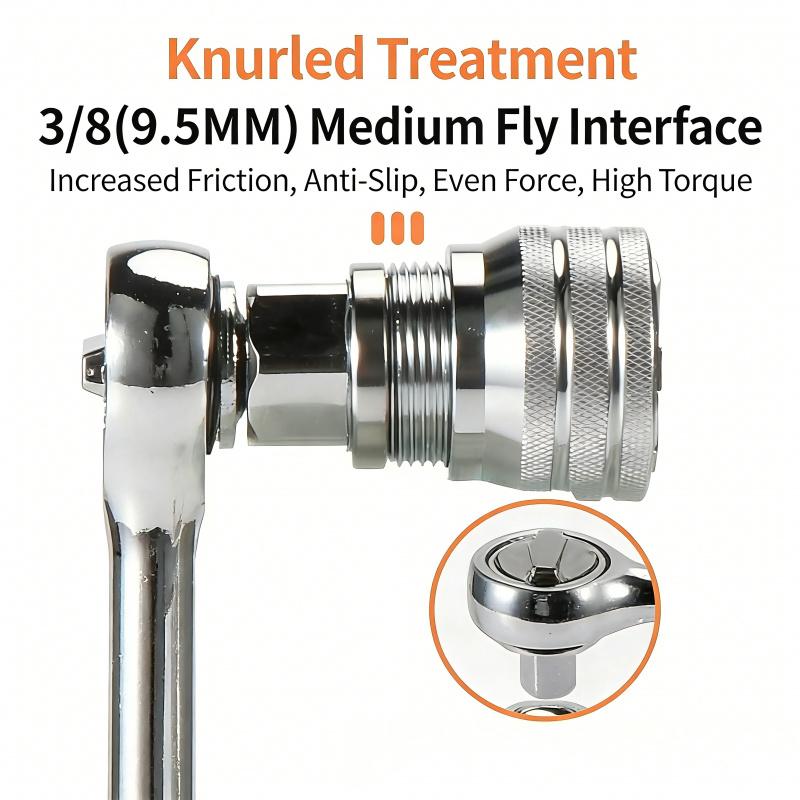 Multi-Functional Universal Socket Wrench Tool, Adjustable Universal Socket for 3/8 Inch Interface, Professional Repair Tool