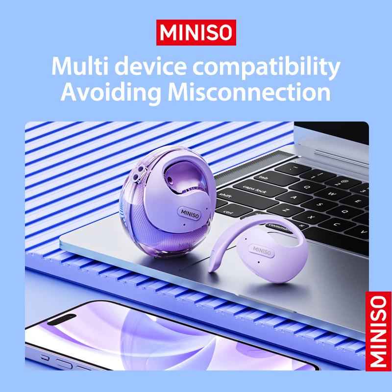 MINISO X15pro Wireless Bluetooth Earbuds Open Ear Earbuds Audio Electronic Headset Light-Weight Headphones Built-in Microphone