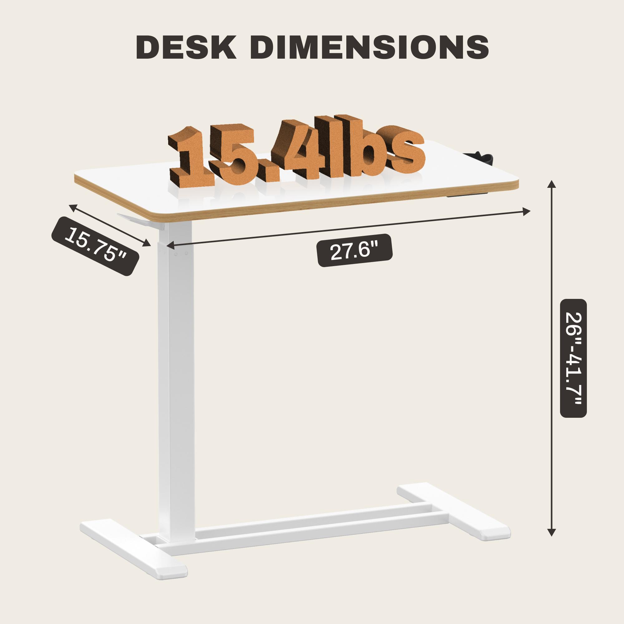 【TikTokShopBlackFriday】FLEXISPOT Mobile Adjustable Overbed Table, Bedside Standing Desk with Wheels, Rolling Laptop & Computer Cart, Portable Workstation for Home, Office, Bedroom, Hospital, Dorm, with Tiltable & Foldable Options