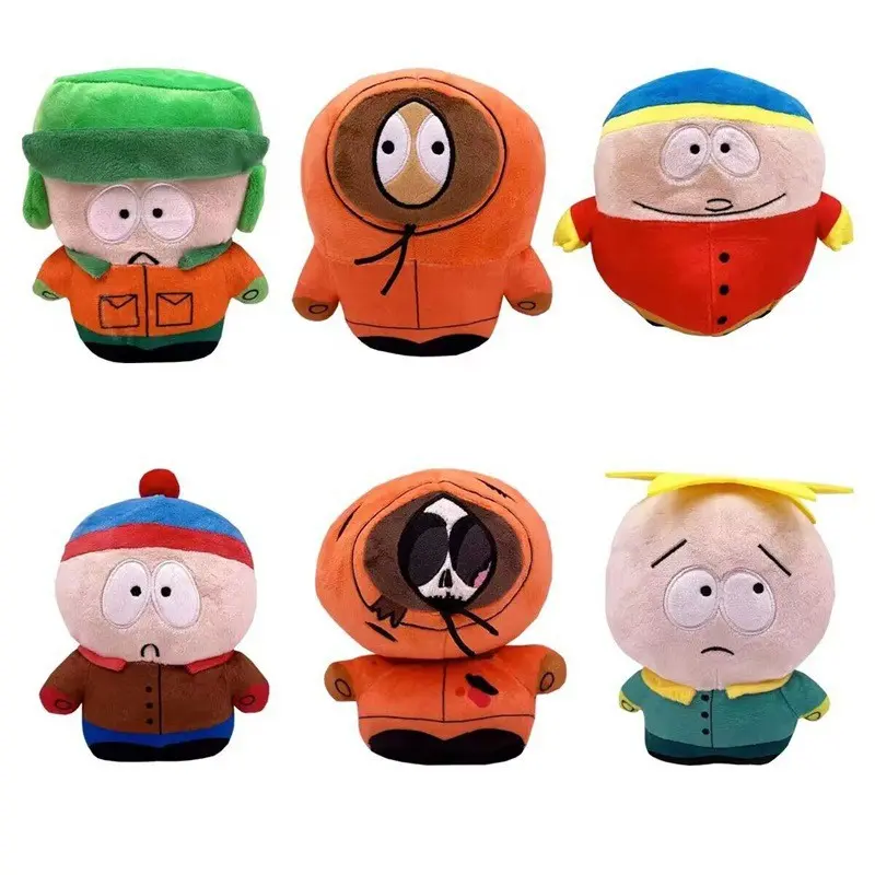 South Park Skull Dead Kenny Plush Doll, Cartoon Merchandise Stuffed Toy, Mini Pendant Keychain Backpack Charm Accessory