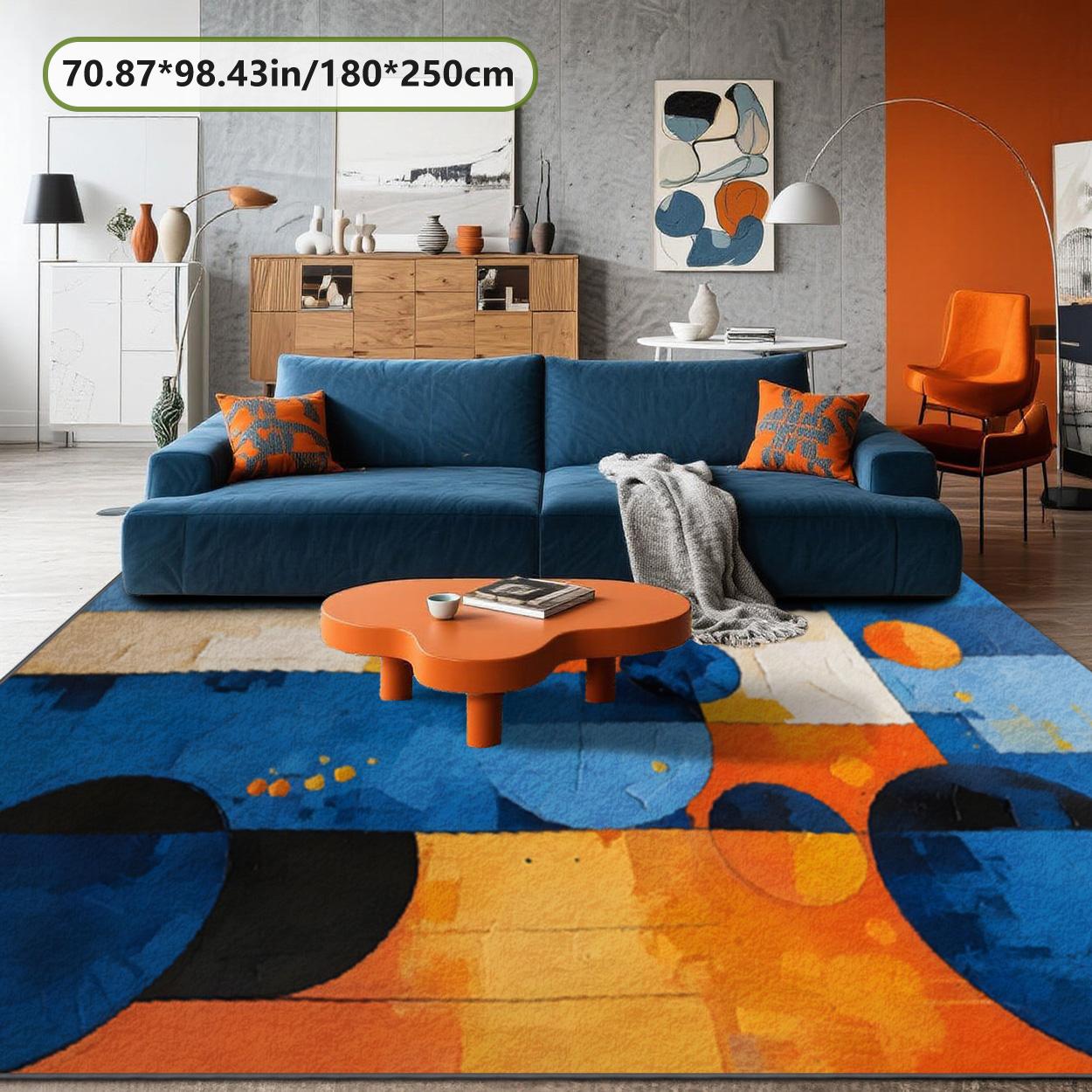 Velvet soft and comfortable patterned printed carpet, suitable for multiple scenarios, available in various sizes, soft and non-shedding, Modern Abstract Rug, Modern Geometric Rug, Home Decor Rugs, Boho Graphic Rug, Contemporary Rugs