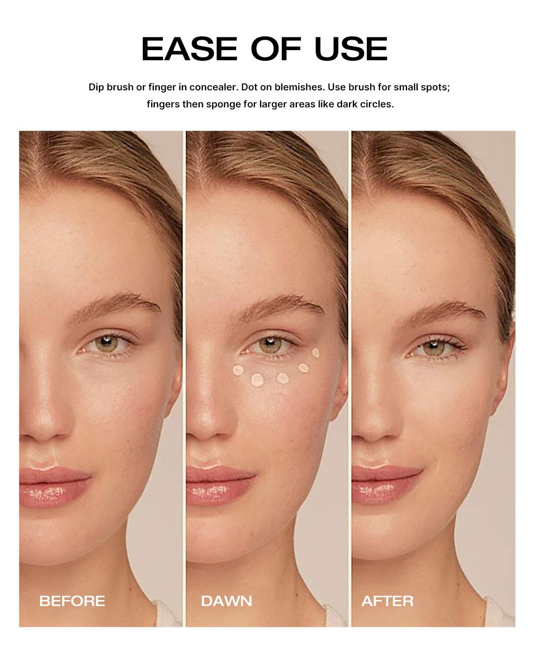 Maycheer Concealer Cream, Lightweight Formula, Long-Lasting Coverage, Natural Finish, Includes Brush, Ideal for Busy Professionals