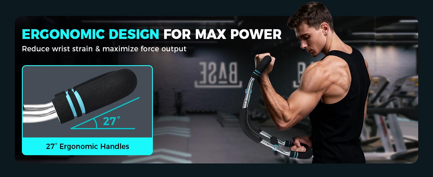 【SpringStatements】BAGAIL Twister Arm Trainer 5-Level Resistance 40-130 lbs for Chest & Arm Workout Home Gym Strength Training Equipment with Ergonomic Grips & Carry Bag for Men and Women Adjustable Exercise Machine