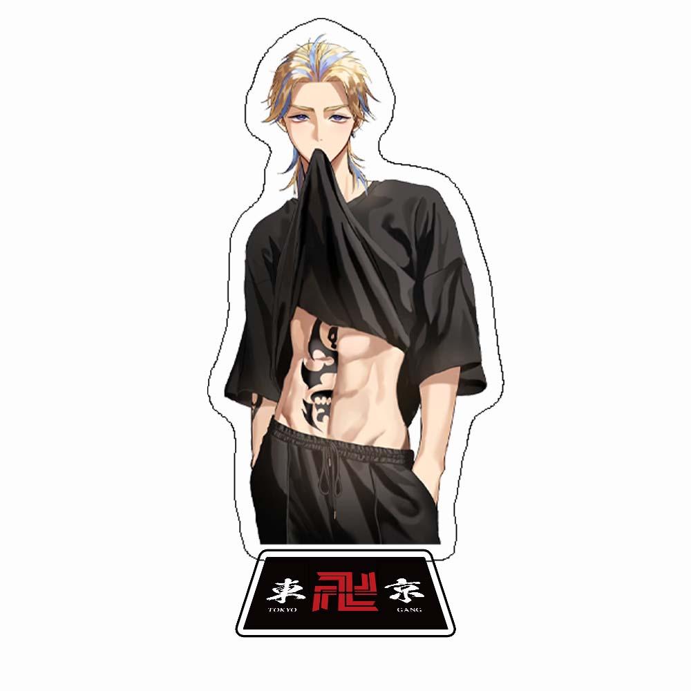 Anime Tokyo-revenge Acrylic Bracket Model Character Manjiro Sano Draken Model Desktop Decoration Standing Fan Collection Gift