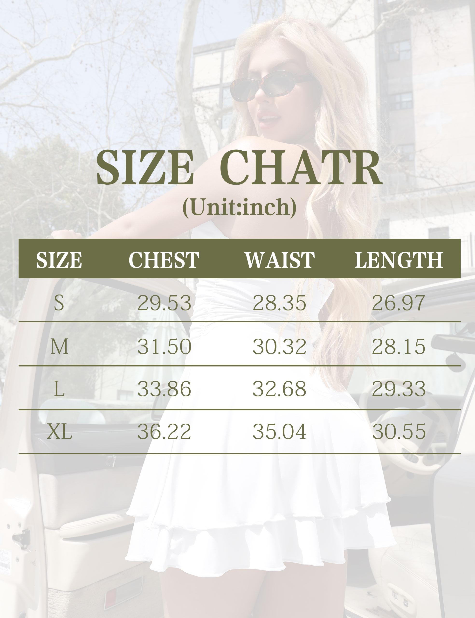 OYV Women's Strapless Tube Ruched Waist Cute A Line Flowy Ruffle Hem Mini Dress