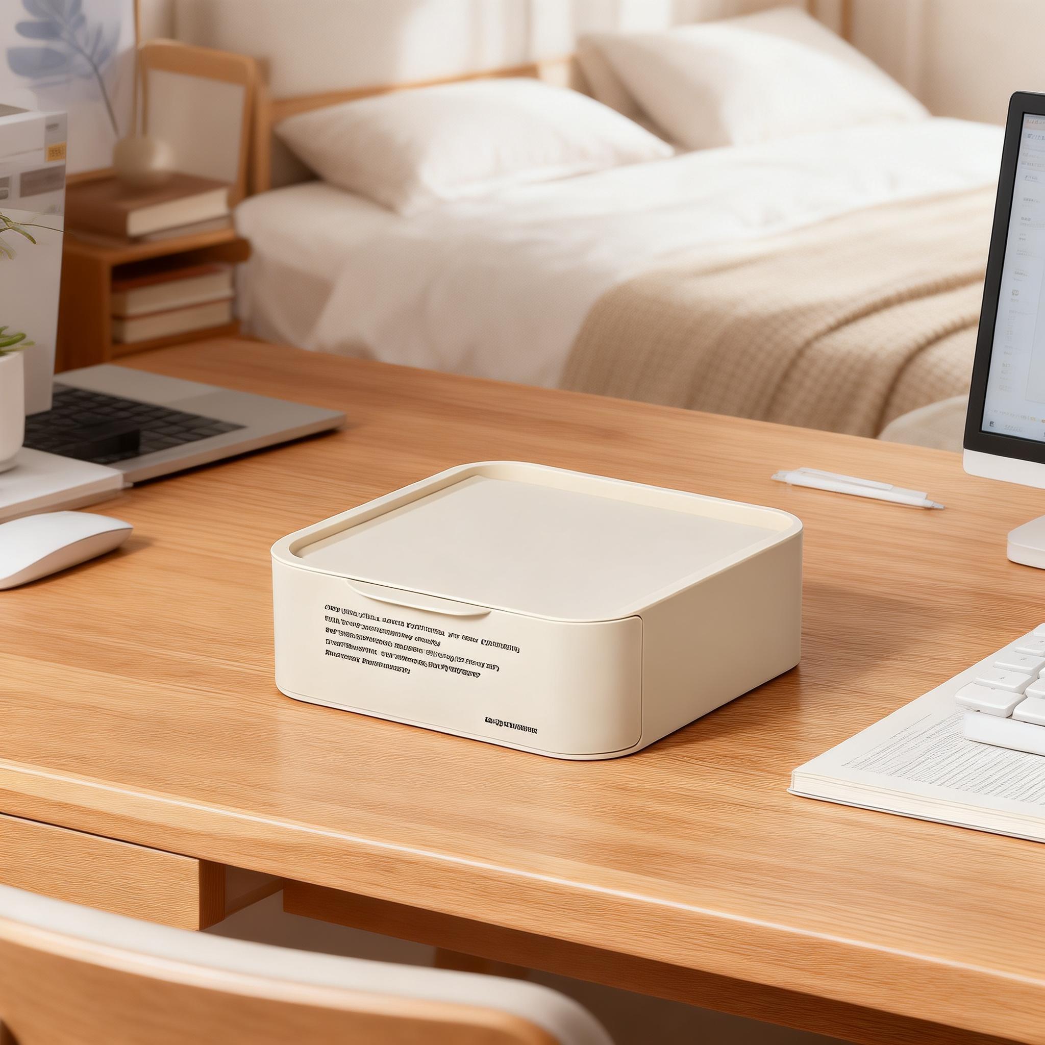 Drawer Organizer - Modular Desktop Storage System, Stackable Plastic Drawers, Non-Slip Base, Space-Saving Vertical Design, Standard Desk Compatible