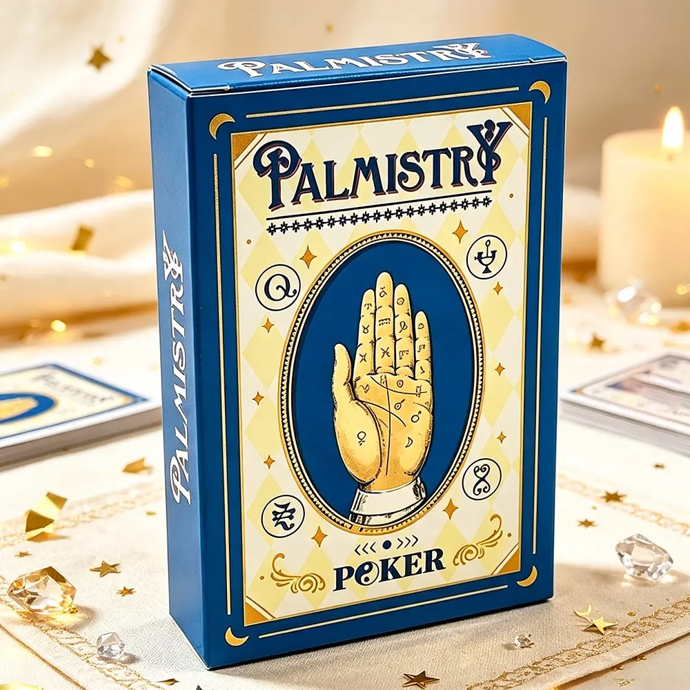 56-Piece Palmistry Divination Cards - Mystical Palm Line Oracle Cards, Christmas Halloween Prediction Card Game, Mystical Party Icebreaker Tool, Suitable for Holiday Gatherings and Spiritual Meditation