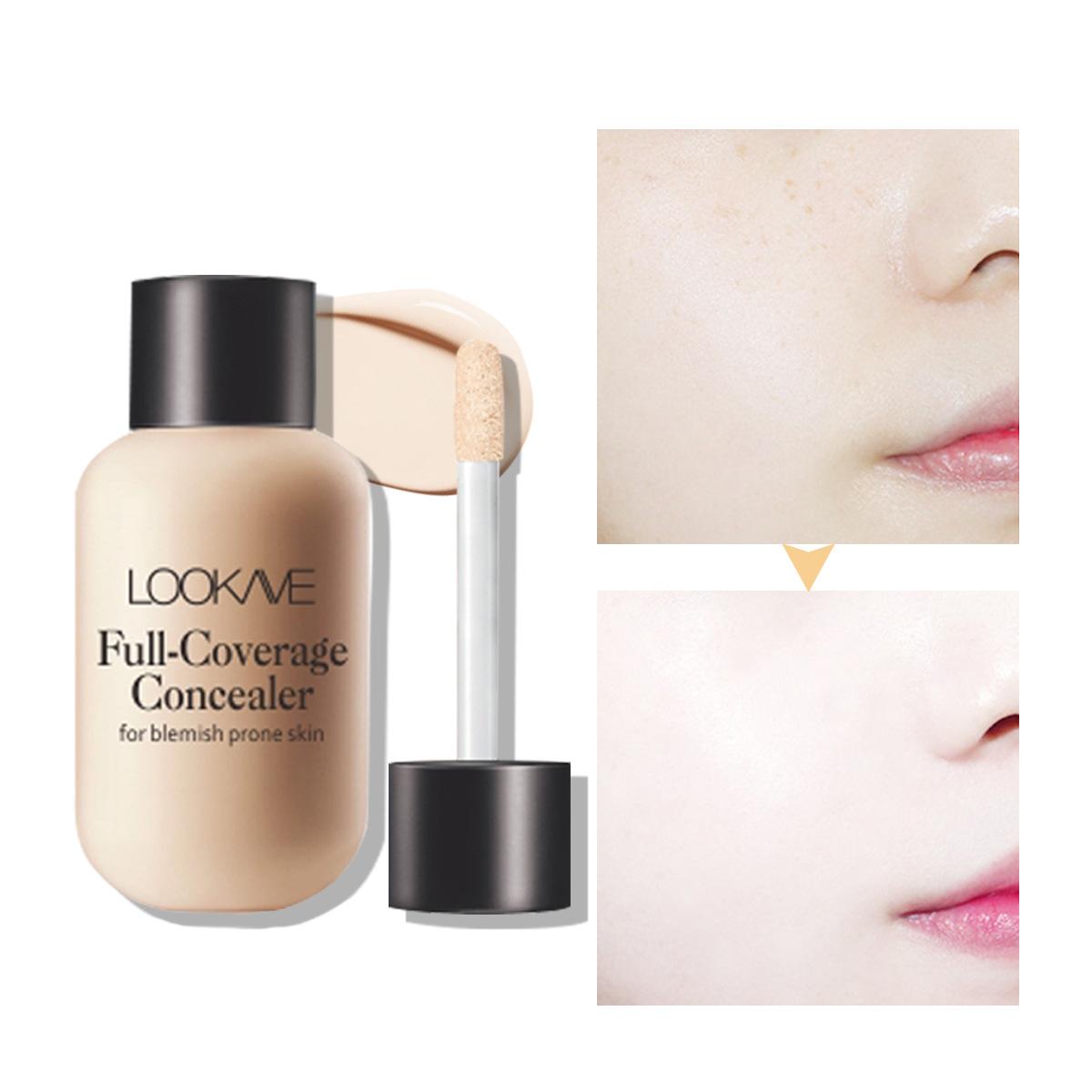 Lightweight and Compact Mini Liquid Concealer - High Coverage To Conceal Blemishes, Dark Circles, and Imperfections, Travel-sized.