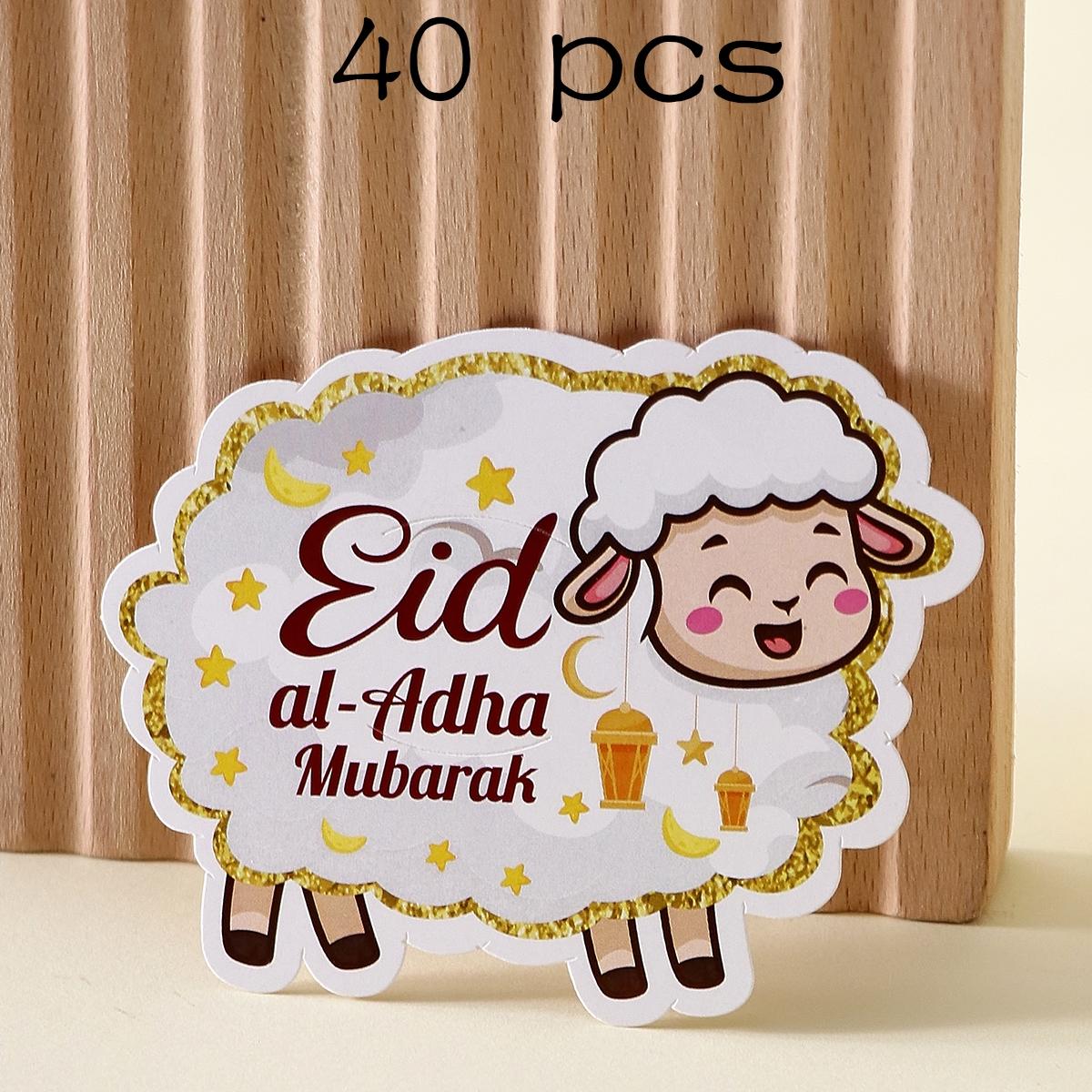 40 Pcs Adorable Cartoon Lamb Lollipop Sticks, Eid Al Adha Party Favors, Gift Decoration, Creative Eid DIY Supplies, Children Holiday Gifts