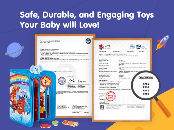 hahaland Noah's Ark Toy Busy Board for Toddlers 1-3 - Sensory, Montessori  Play Toy for Boys and Girls - Baptism Gift for 1-3 Year Olds Developmental Toy Birthday Gift.